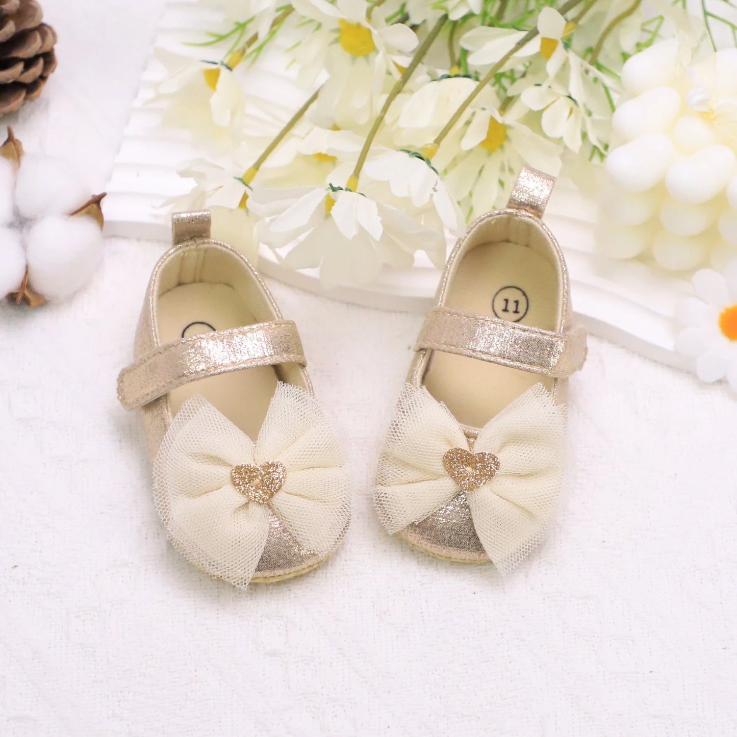 Zapatos de paso para bebé, primer par de zapatos para niños pequeños, zapatos de bebé, zapatos de moda antideslizantes transpirables para niñas, estilo de encaje de princesa