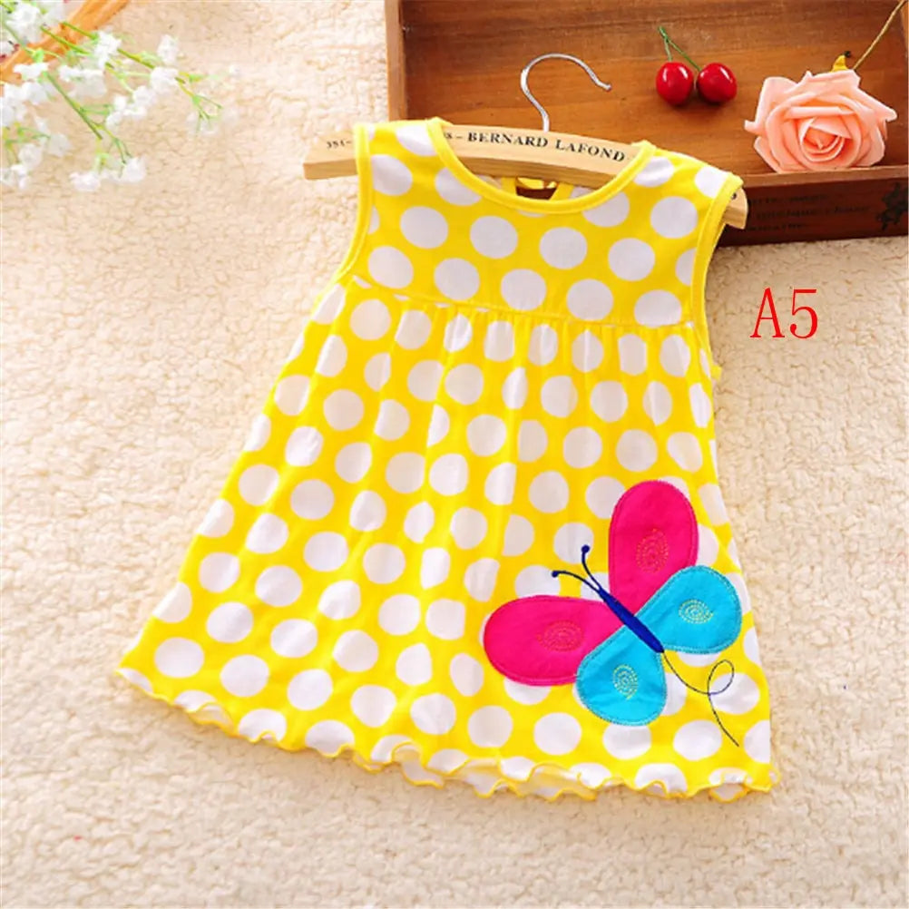 Vestido de algodón sin mangas para niñas, pelele para recién nacidos, traje Regular de línea A, novedad