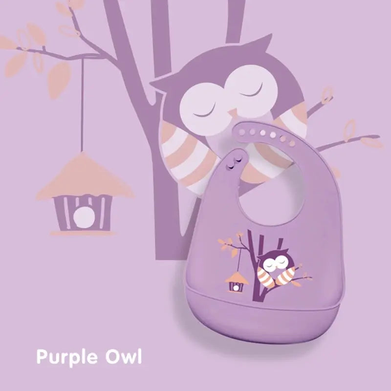 Baberos impermeables para bebé, bonito babero con estampado sólido para niños, babero de silicona suave ajustable para niña y niño, material de alimentación de bebé