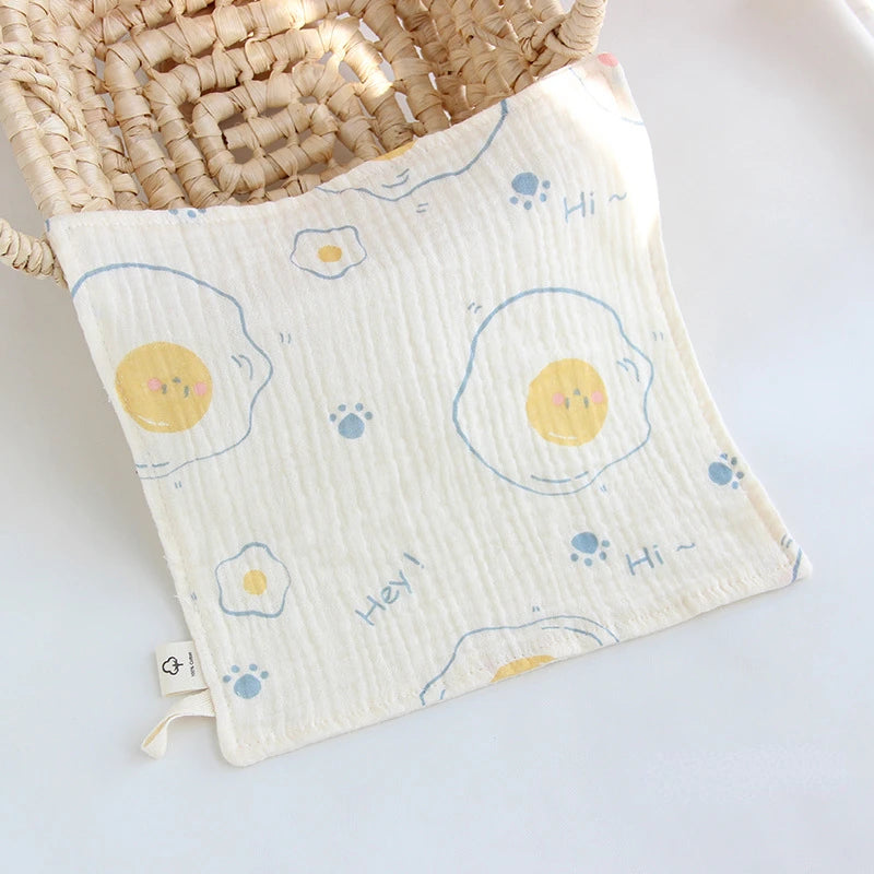 Toalla cuadrada de muselina de gasa de 4 capas para Saliva de bebé, estampado Floral, artículos para bebé recién nacido, pañuelo, toalla facial absorbente bonita