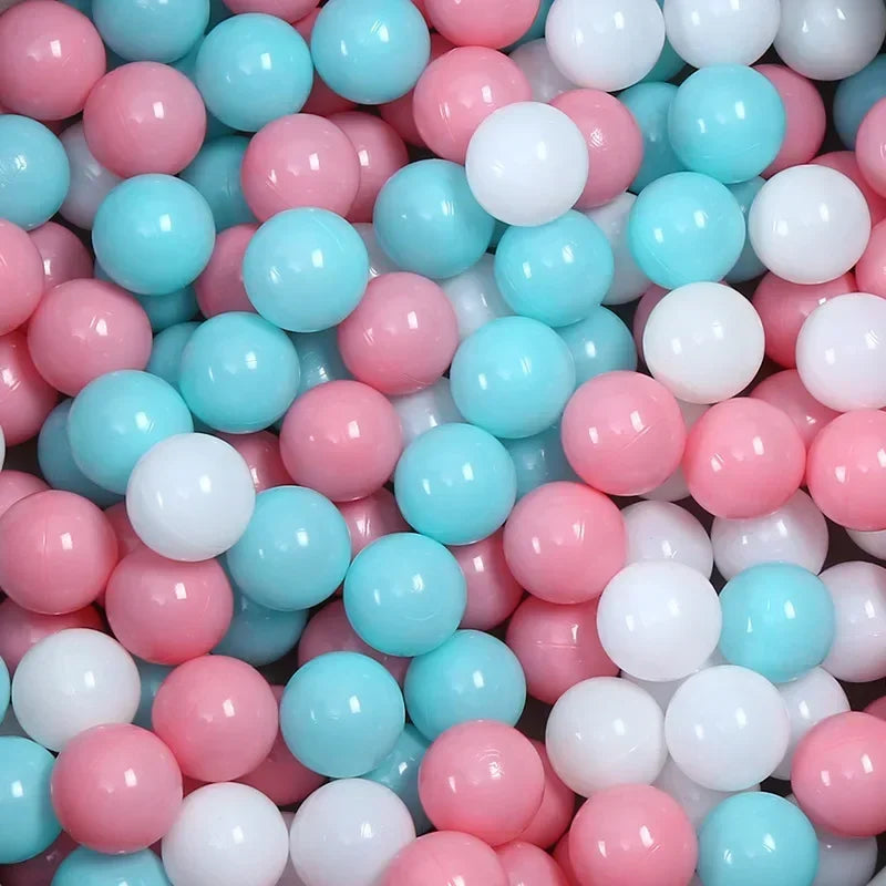 50 Uds. Bolas de plástico de colores para bebé, piscina de agua, pelota de ola oceánica, piscina para niños con aro de baloncesto, casa de juegos, tiendas de campaña al aire libre, accesorios de juguete