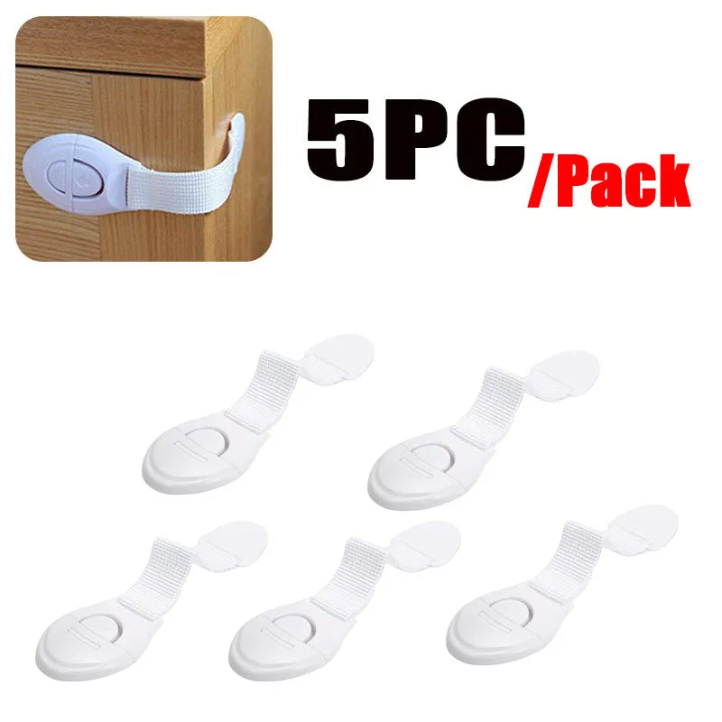 10 Uds. Cerradura de seguridad para gabinete para niños, Protector de seguridad a prueba de bebés, cerradura para puerta de cajón, protección de plástico, cerradura de puerta de seguridad para niños
