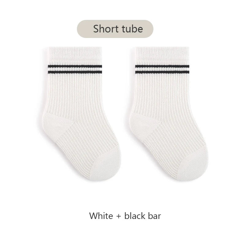 Calcetines de tubo largo para bebé, calcetines transpirables de verano para niños, medias de algodón suave para bebé, calcetines para bebés