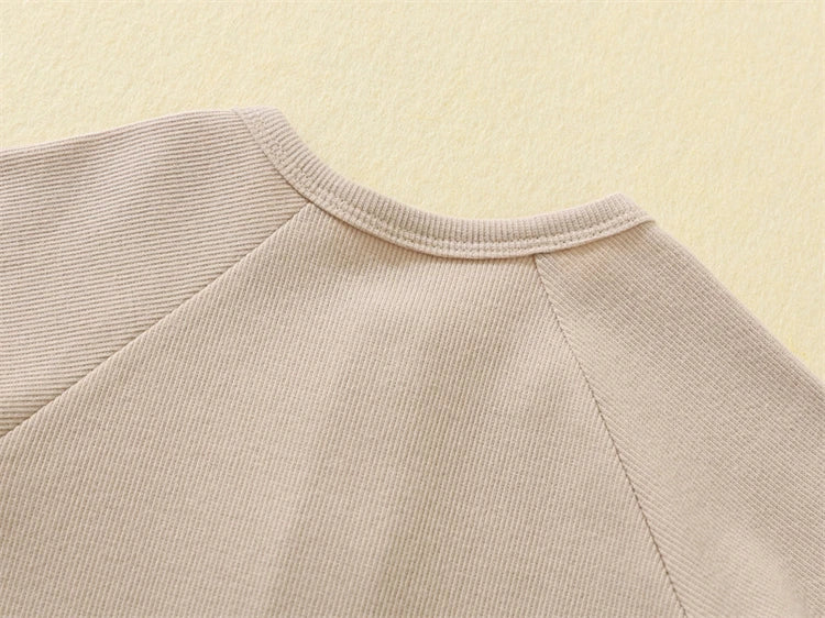 Pelele para bebé, ropa de verano, pijamas finos para bebé, mono de manga corta, ropa acanalada, trajes elásticos de punto para niña