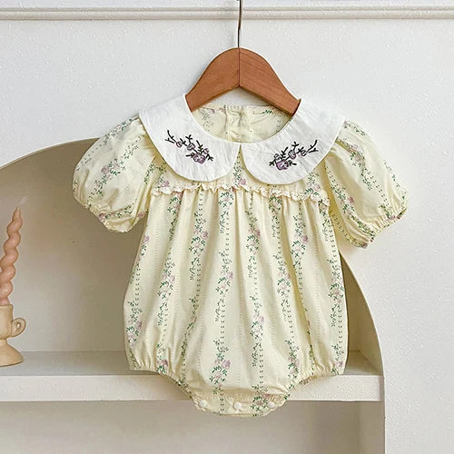Body de verano para niña pequeña, mono sin mangas de algodón empalmado para niña recién nacida, ropa para niña de 0 a 24 meses, novedad de 2024