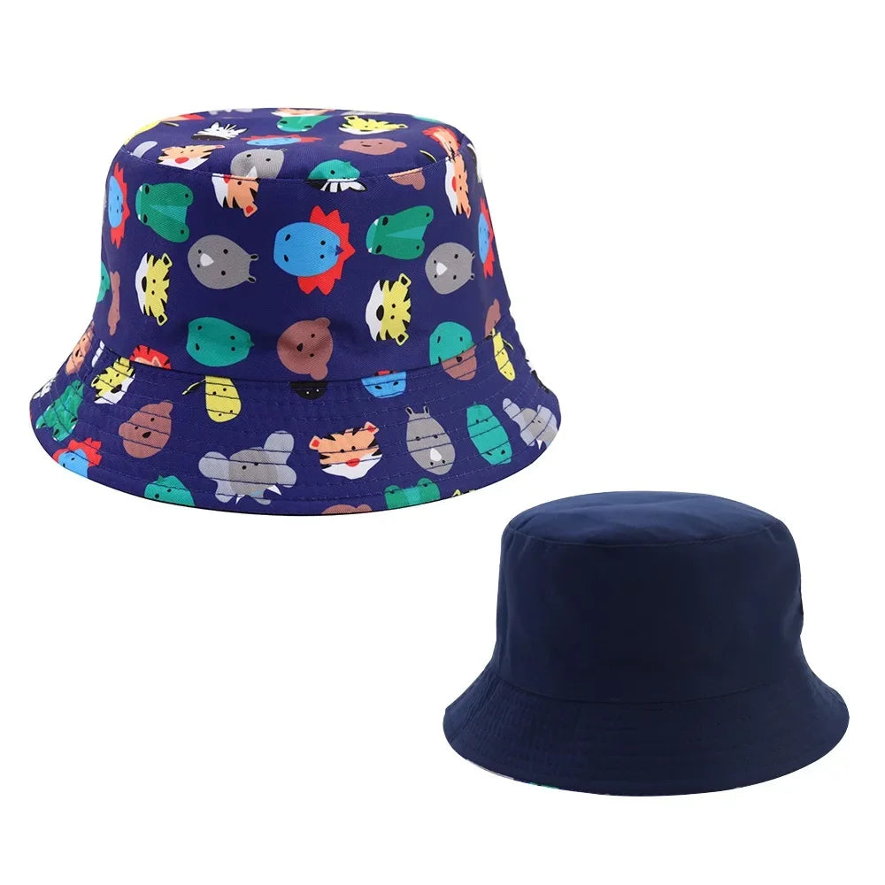 Sombrero de pescador de doble cara para bebé, bonito unicornio con letras bordadas, gorra de pescador para niños y niñas, sombrero para el sol para niño al aire libre para primavera y verano