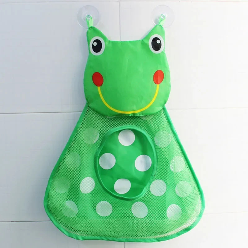 Juguete para Baby Shower, bolsa de almacenamiento de juguetes con forma de rana y pato, ventosa fuerte, bolsa de juego para Baby Shower, organizador de baño, juguete de agua