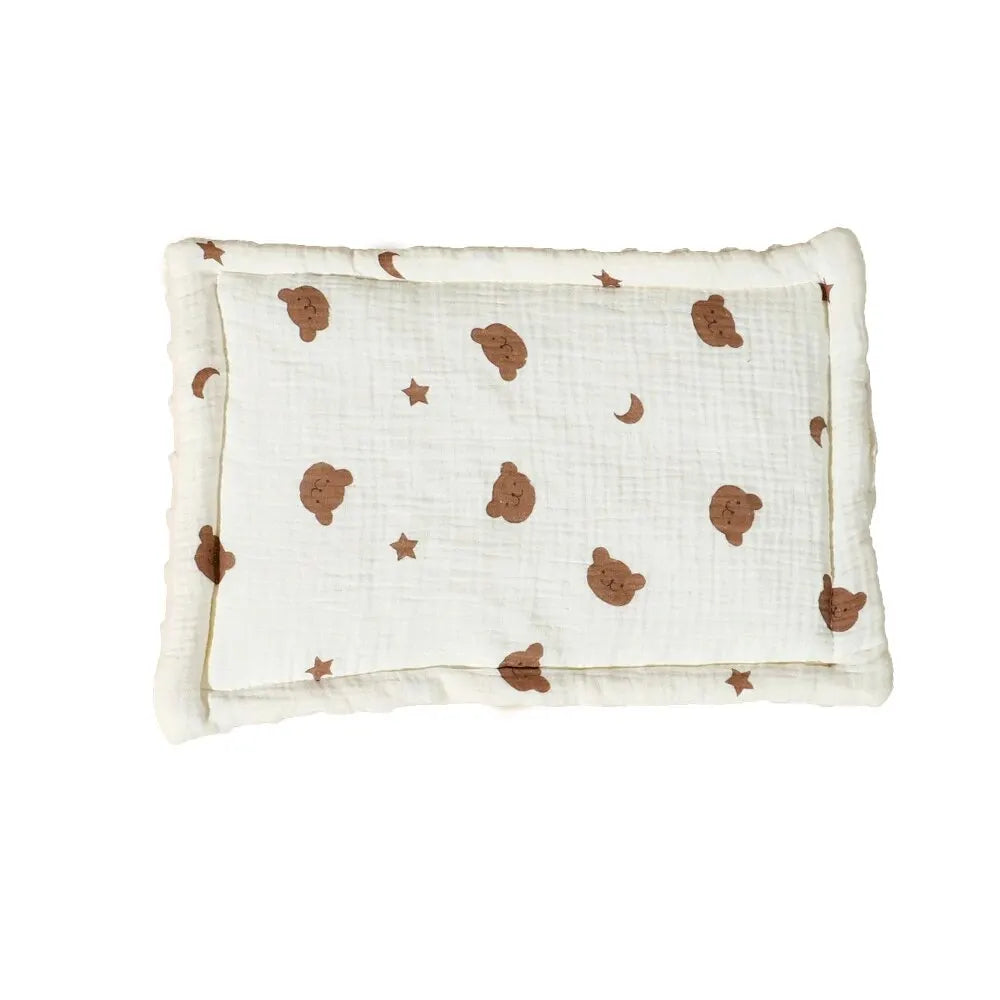 Almohadillas para recién nacido, almohada Universal de algodón transpirable, absorción del sudor, 0 a 6 meses