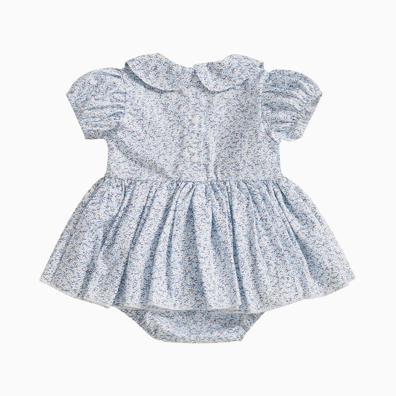 Ropa de verano para niñas pequeñas, pelele Floral de manga corta, vestido, mono con tutú, mono con cuello de muñeca