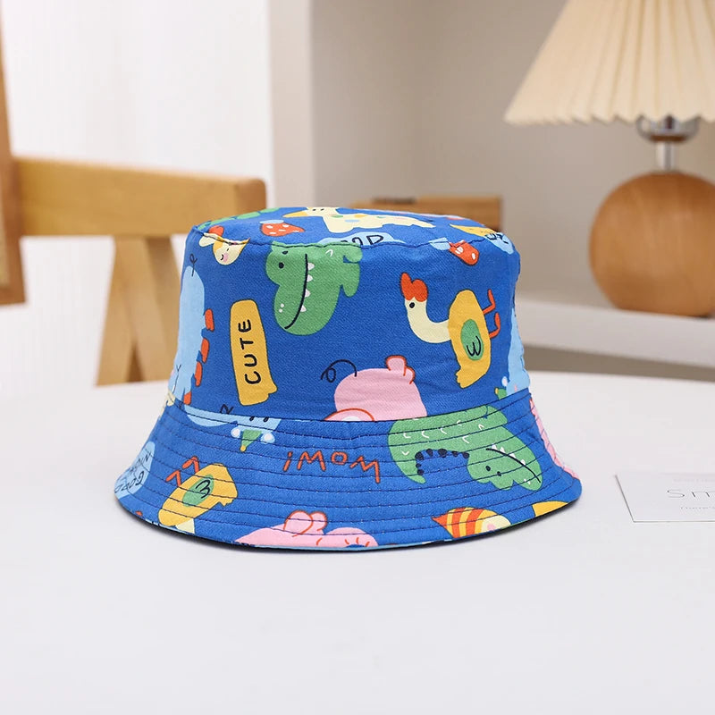 Sombrero de Sol de Panamá para bebé, gorra de pescador de dibujos animados para niño y niña, sombrero de cubo para bebé al aire libre, novedad de verano y otoño