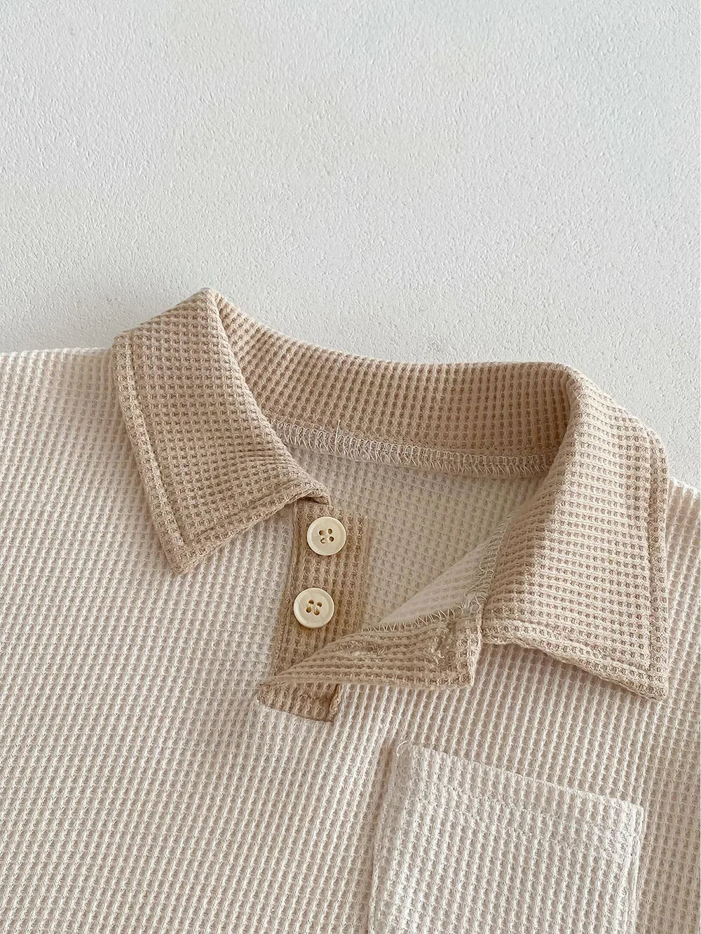 Conjunto de ropa de verano para bebé, camiseta y pantalones cortos con cuello vuelto, 2 uds., traje de chándal para niño pequeño