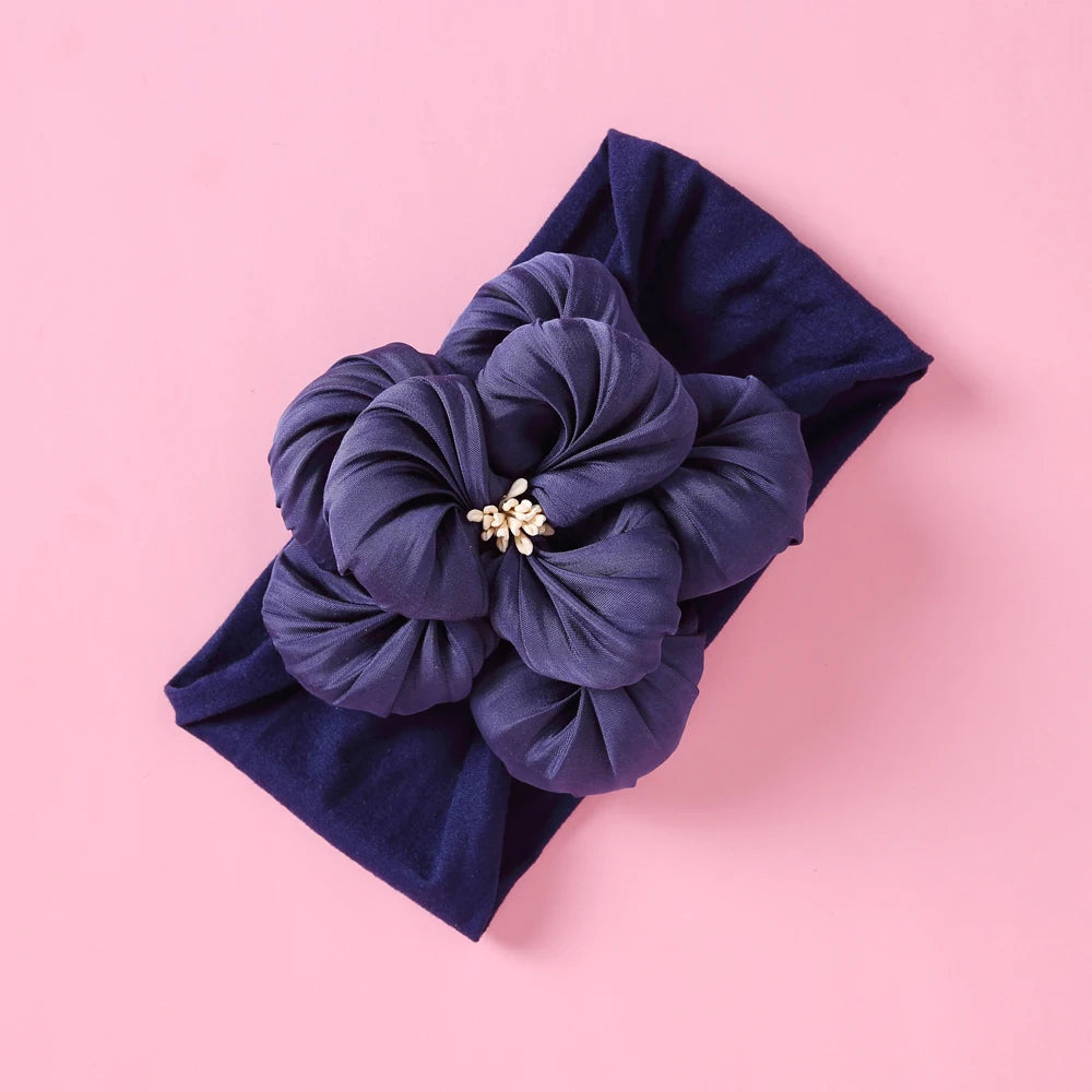 1 Uds. Diadema para recién nacidos y niños pequeños, diadema de nailon suave para niñas, accesorio para el cabello Adorable elástico para uso diario, paquete individual