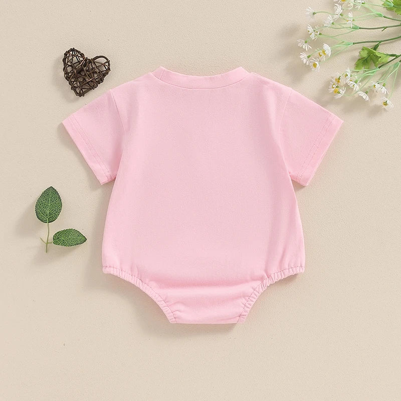 Ropa a juego para madre e hija, camiseta de manga corta con bordado de letras y cuello redondo para verano