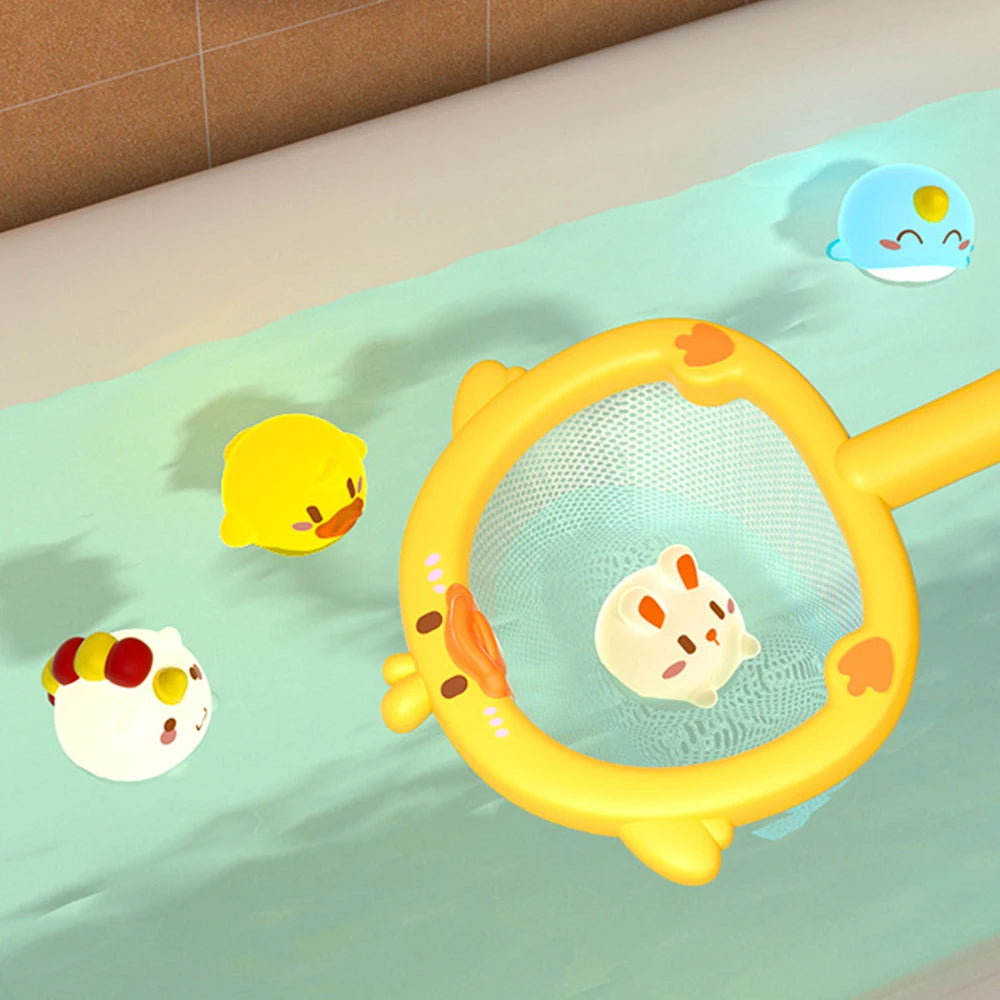 Juguetes con luz LED para bebé, animales bonitos, juguete de baño, agua de natación, flotador de goma suave, pato luminoso de inducción para niños, regalos divertidos