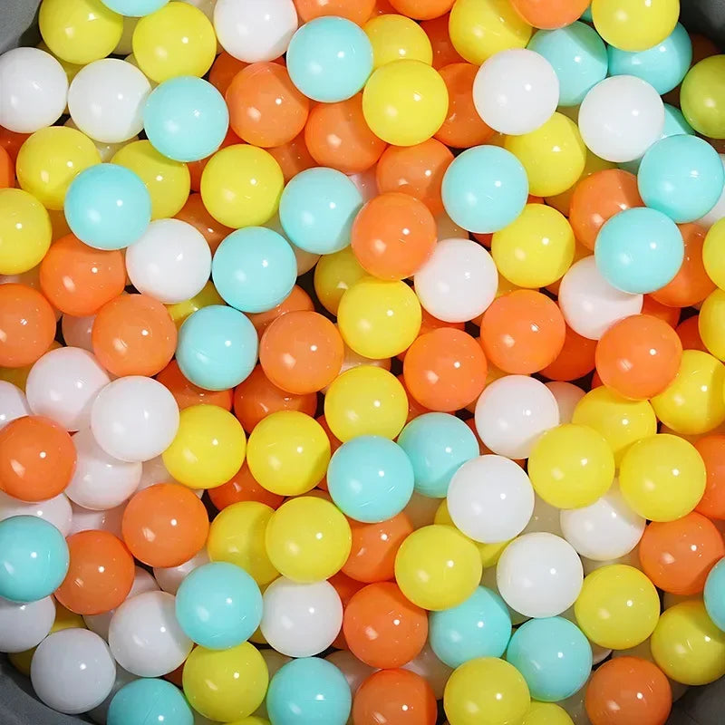 50 Uds. Bolas de plástico de colores para bebé, piscina de agua, pelota de ola oceánica, piscina para niños con aro de baloncesto, casa de juegos, tiendas de campaña al aire libre, accesorios de juguete