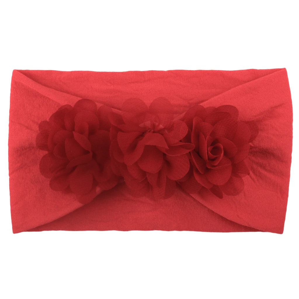 Vendaje para el cabello, diadema con lazo, turbante para niños recién nacidos, accesorios para niñas, flor Floral, elástico liso suave