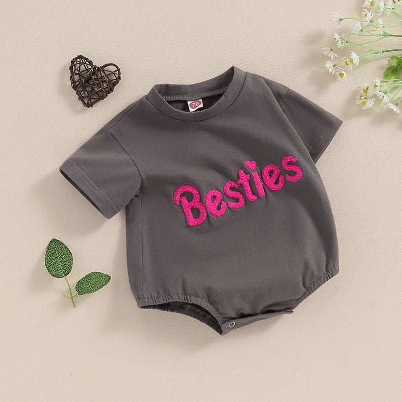 Ropa a juego para madre e hija, camiseta de manga corta con bordado de letras y cuello redondo para verano