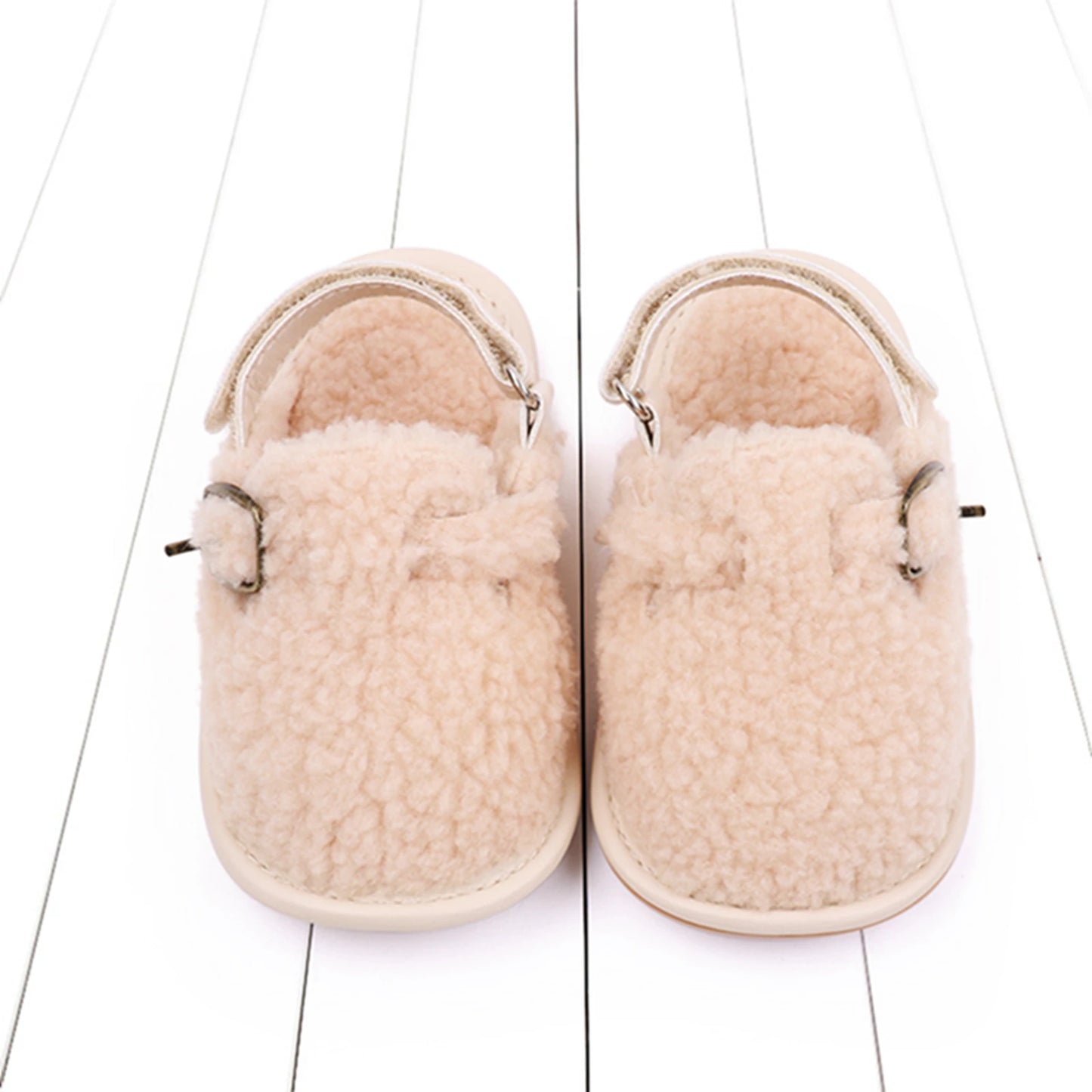 Zapatillas para bebés y niños, zapatos de interior de suela suave antideslizantes de lana Coral, zapatos para primeros pasos para niños de 0 a 18M