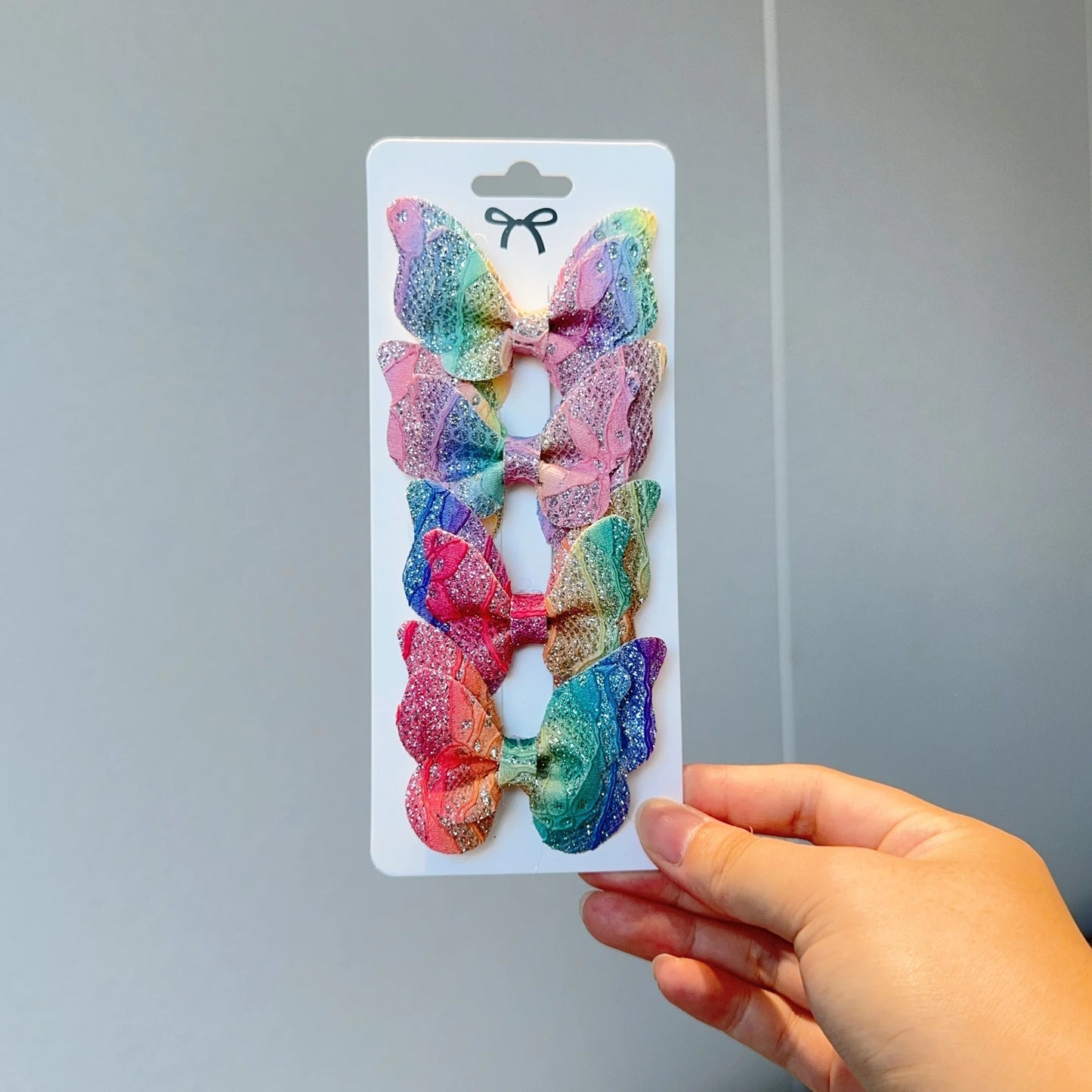 4 Uds. De lazos para el pelo de mariposa lisos y pinzas para el pelo para niñas, accesorios para el cabello de cuero para niños, horquillas, pasadores, tocados de regalo