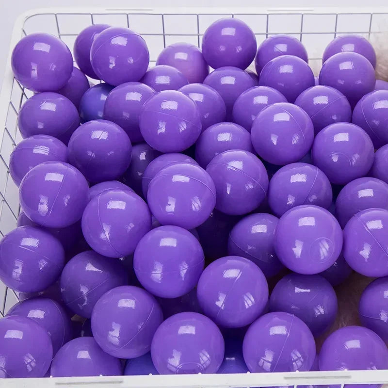 50 Uds. Bolas de plástico de colores para bebé, piscina de agua, pelota de ola oceánica, piscina para niños con aro de baloncesto, casa de juegos, tiendas de campaña al aire libre, accesorios de juguete