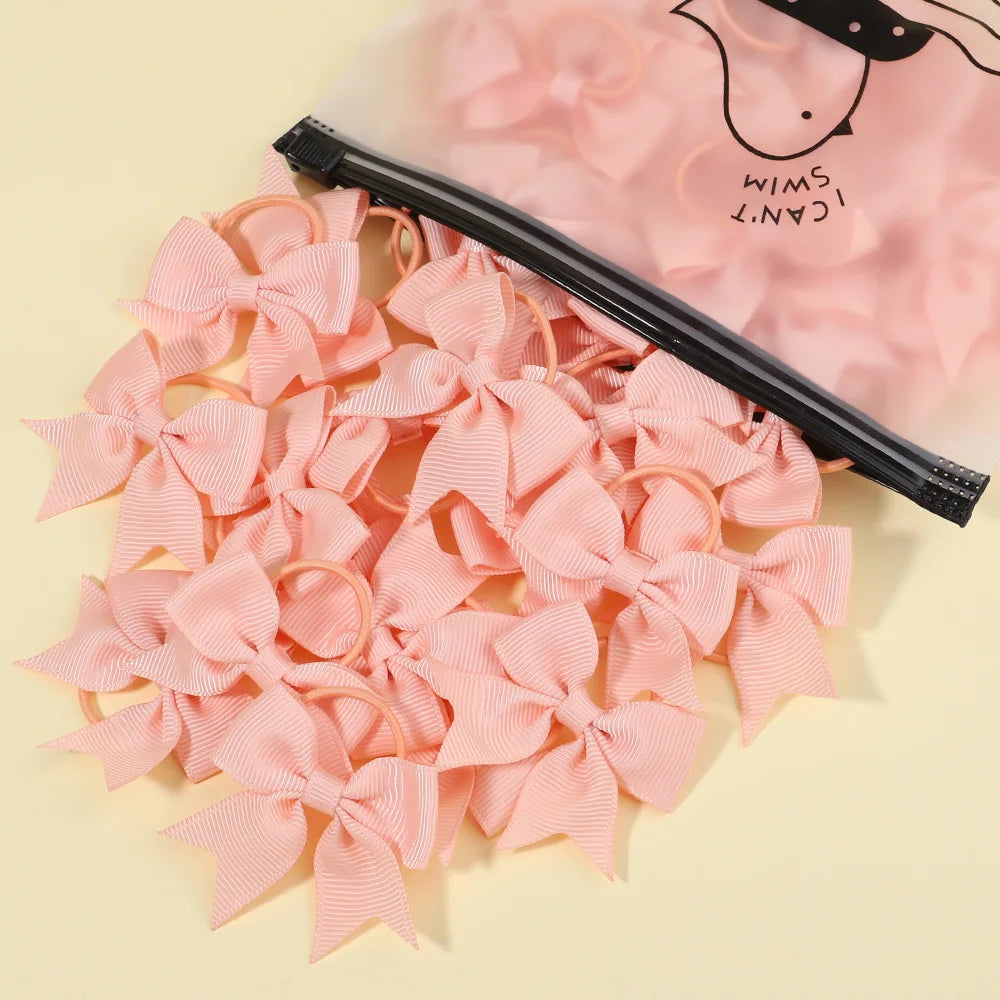 5/10/20 piezas Mini lazos sólidos bandas elásticas para el cabello niños niñas pequeña banda de goma cuerda para el cabello Cola de Caballo titular accesorios para el cabello