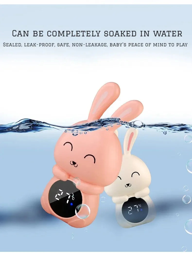 Medidor de temperatura de baño para bebé, medidor de temperatura de baño Digital flotante para agua, pantalla LED, probador de temperatura, dibujos animados de seguridad