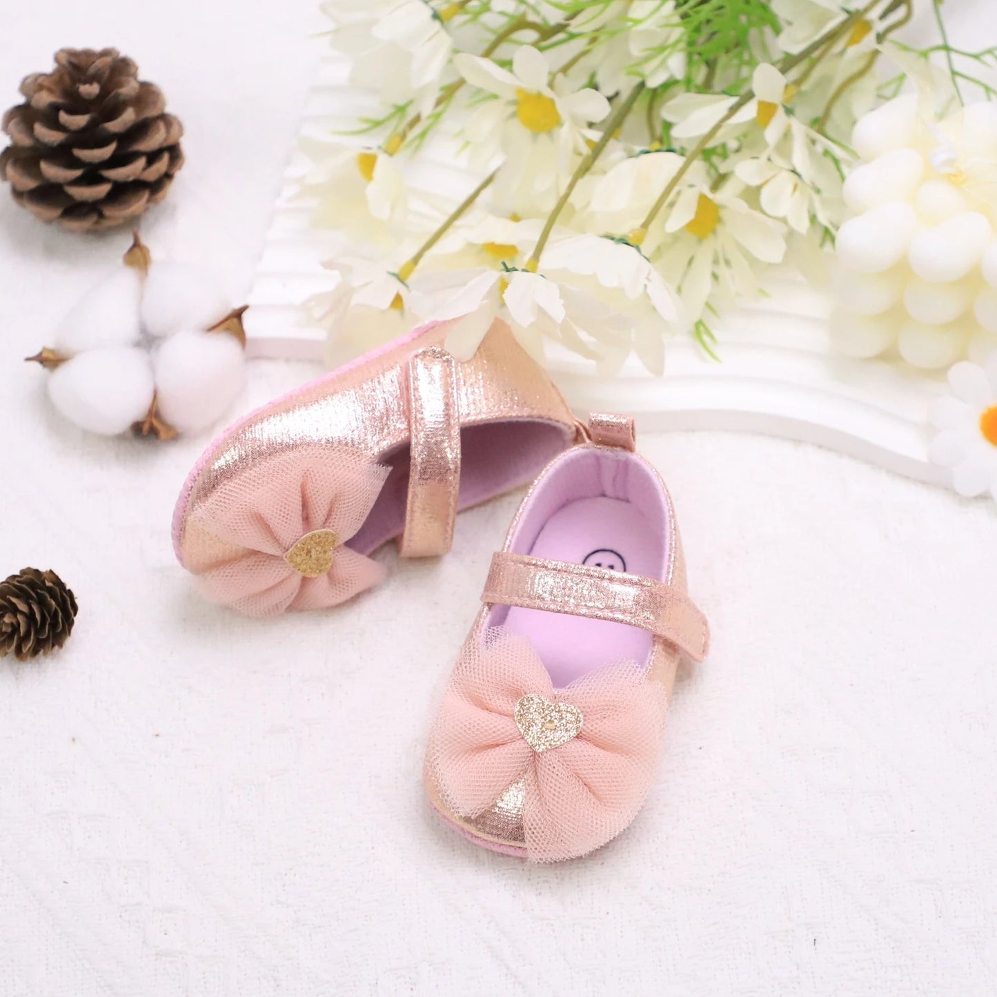 Zapatos de paso para bebé, primer par de zapatos para niños pequeños, zapatos de bebé, zapatos de moda antideslizantes transpirables para niñas, estilo de encaje de princesa