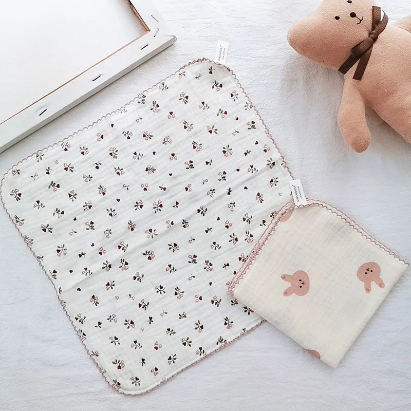 Toalla de algodón para la cara del bebé, artículos para bebé recién nacido, Baberos de muselina de 4 capas para bebé, pañuelo, toalla suave para Saliva, paños triangulares para alimentación y eructar