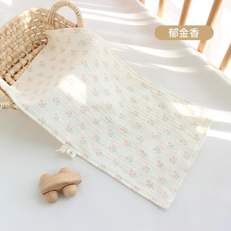 Toalla de muselina de algodón para la cara del bebé, paño largo para eructar para recién nacidos, toallas de mano para guardería, Baberos babeantes, toallita, artículos para bebé