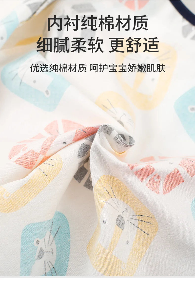 Baberos de tela para bebé, ropa de comedor impermeable, delantal de manga larga, bata de alimentación para niños, vendaje inverso para eructar, protección de pintura