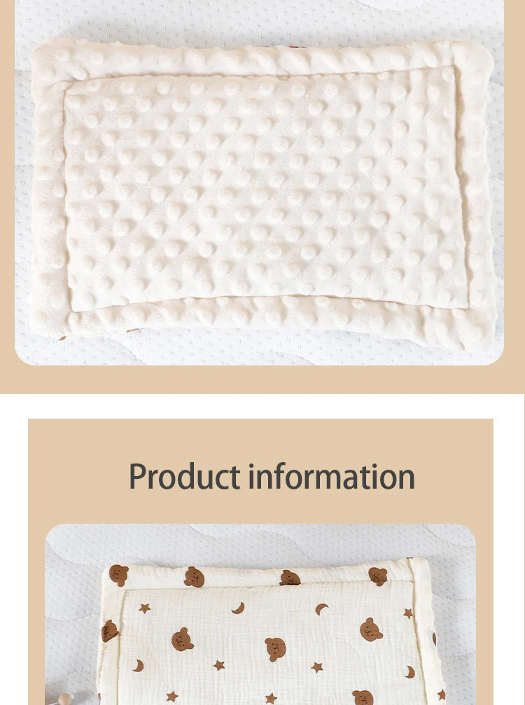 Almohadillas para recién nacido, almohada Universal de algodón transpirable, absorción del sudor, 0 a 6 meses