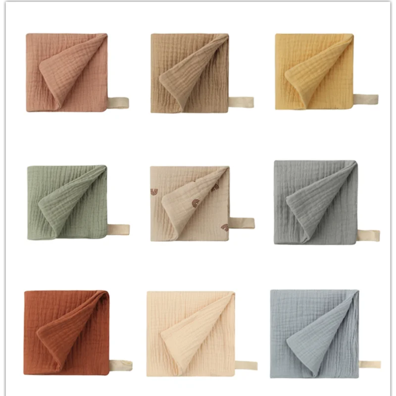 Toalla para bebé de 5 piezas, artículos para recién nacidos, cuadrados de muselina, baño de mano para recién nacido, toallas para la cara, gasa de algodón suave, toallita para bebé