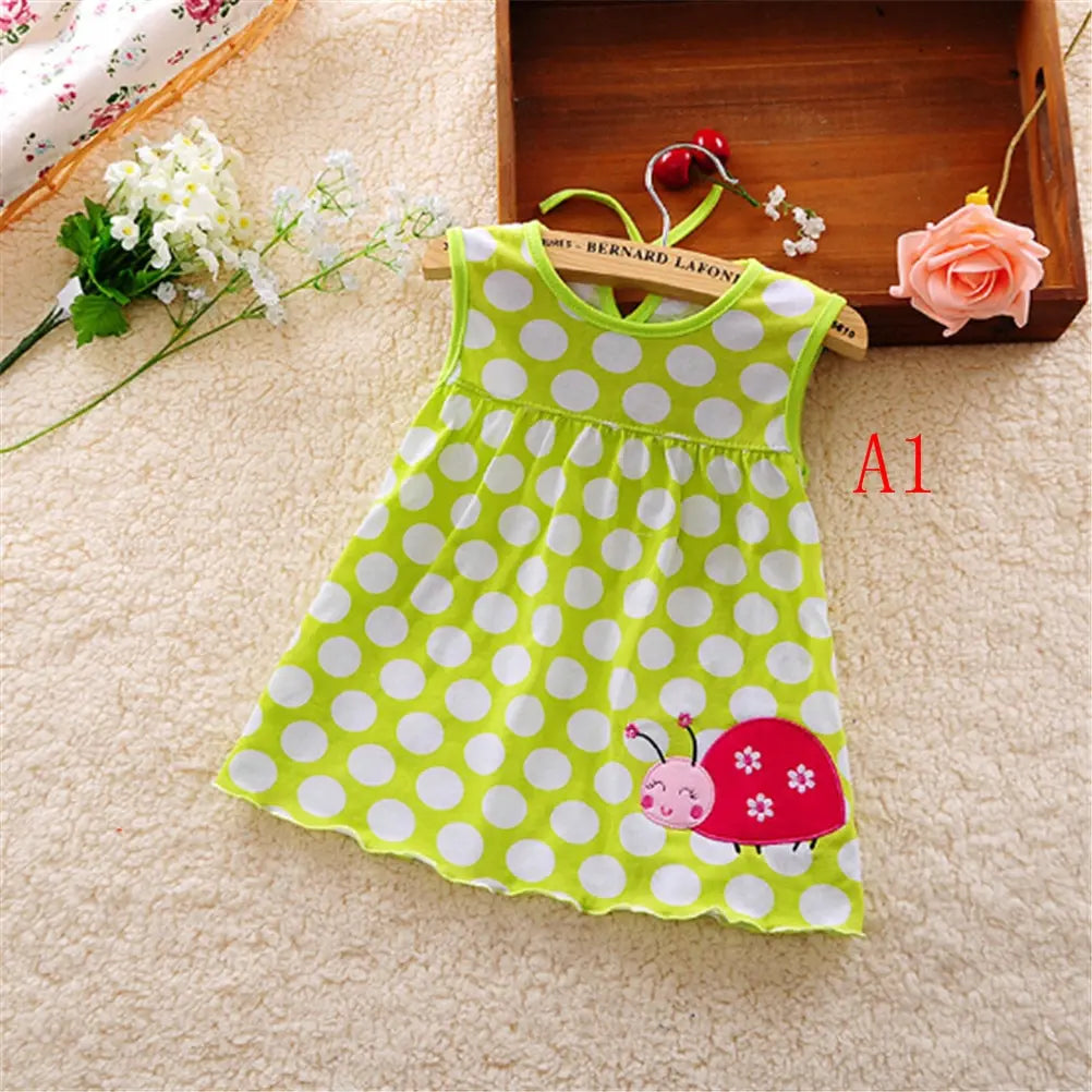 Vestido de algodón sin mangas para niñas, pelele para recién nacidos, traje Regular de línea A, novedad