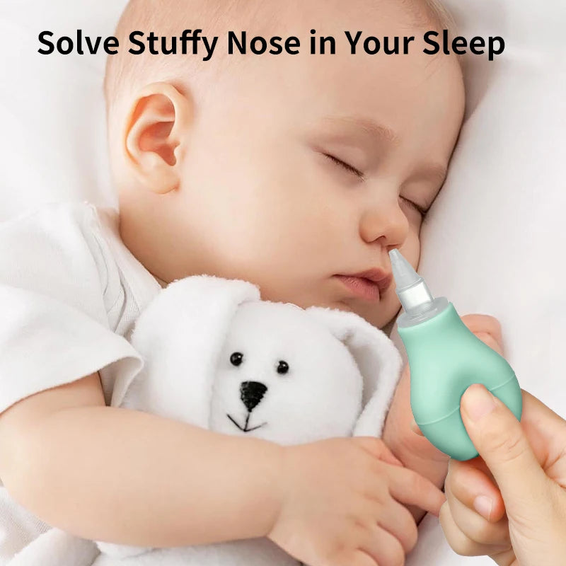 Aspirador Nasal de silicona Simple para bebé, limpiador con ventosa, lavado de nariz, limpiador de mocos de reflujo Anit