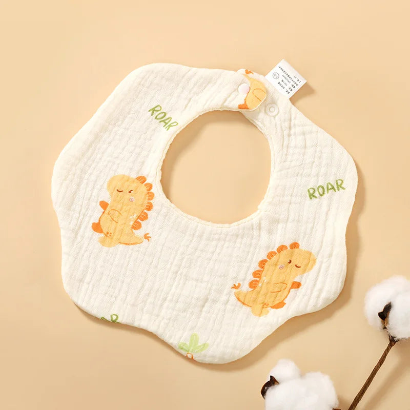 Babero de gasa de algodón para bebé, accesorios para bebés, delantal para bebé recién nacido, babero para alimentar, paños para eructar de muselina de 6 capas, toalla para Saliva para niños recién nacidos