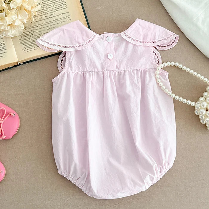 Body de verano para niña pequeña, mono sin mangas de algodón empalmado para niña recién nacida, ropa para niña de 0 a 24 meses, novedad de 2024