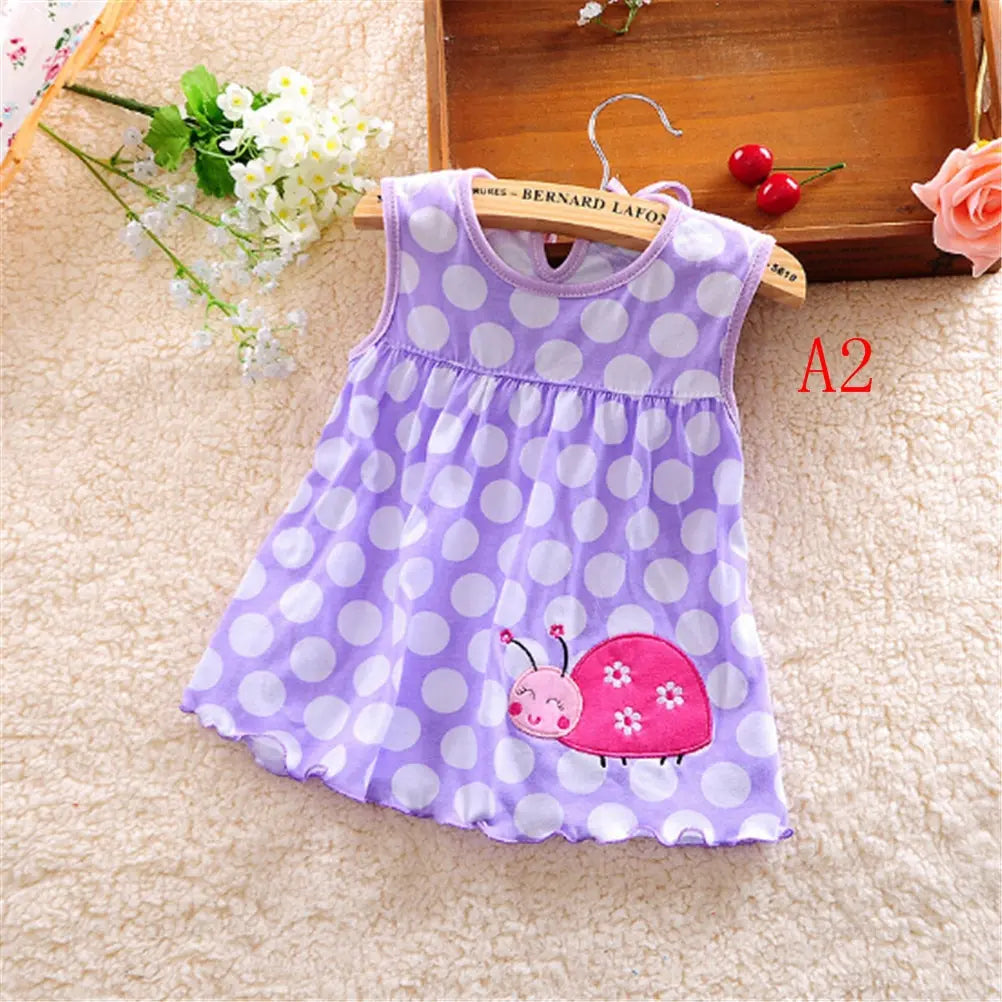Vestido de algodón sin mangas para niñas, pelele para recién nacidos, traje Regular de línea A, novedad