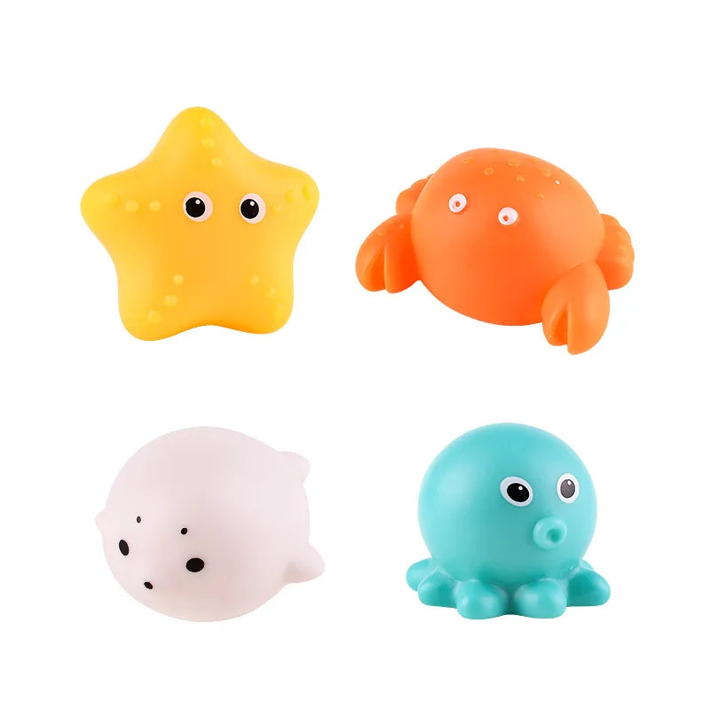 Juguetes con luz LED para bebé, animales bonitos, juguete de baño, agua de natación, flotador de goma suave, pato luminoso de inducción para niños, regalos divertidos