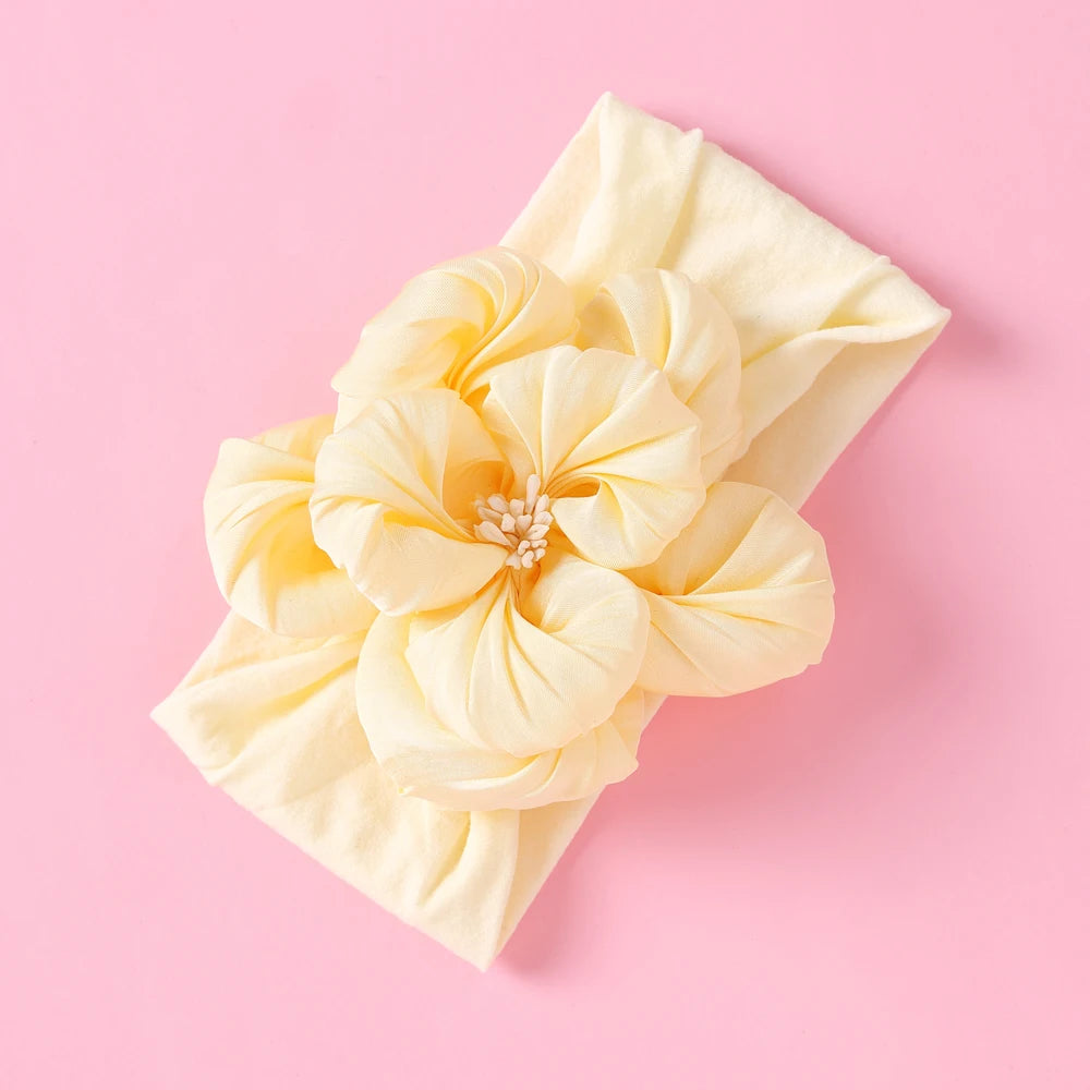 1 Uds. Diadema para recién nacidos y niños pequeños, diadema de nailon suave para niñas, accesorio para el cabello Adorable elástico para uso diario, paquete individual