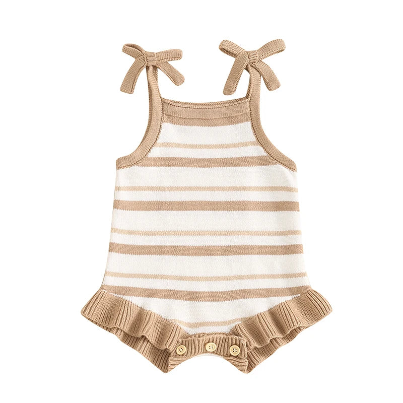 Pudcoco-Pelele de verano para niña, mono sin mangas con volantes y lazo, Mono para recién nacido de 0 a 18 meses