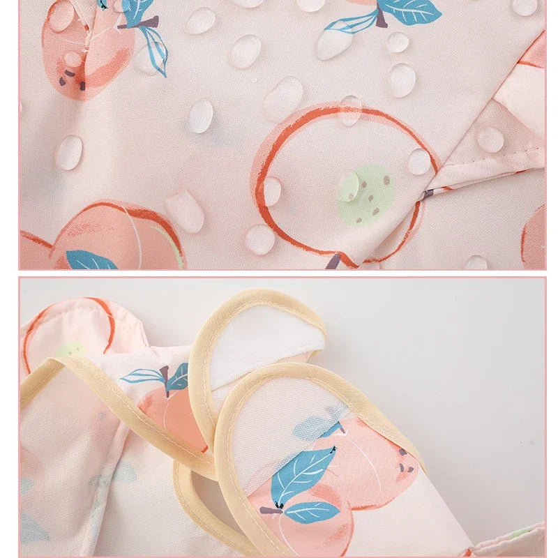 Toalla de Saliva para bebé, Baberos impermeables para niños, delantal para comer, toalla con volantes para niños y niñas, paños para eructar de dibujos animados para recién nacidos