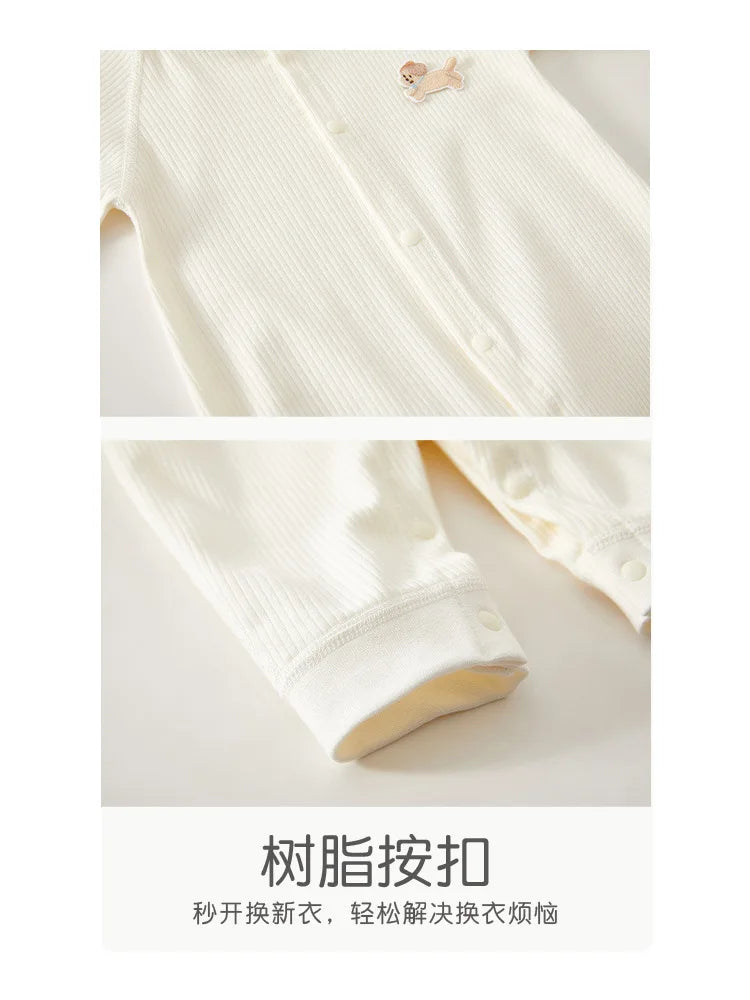 AYNIGIELL Mono para bebé, ropa de dormir de primavera y otoño, ropa de algodón puro para recién nacidos de 0 a 18 meses, mono para niños y niñas