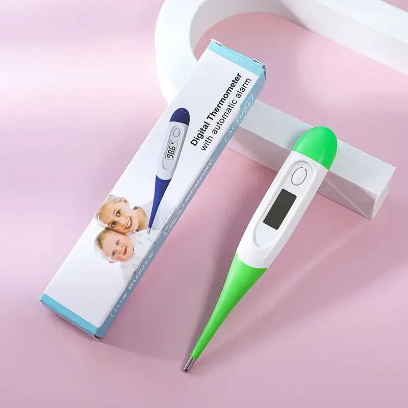 Termómetro Digital electrónico, cabezal suave, botiquín de primeros auxilios para el hogar, instrumento de medición de temperatura de axila Oral para cabeza de bebé y adulto