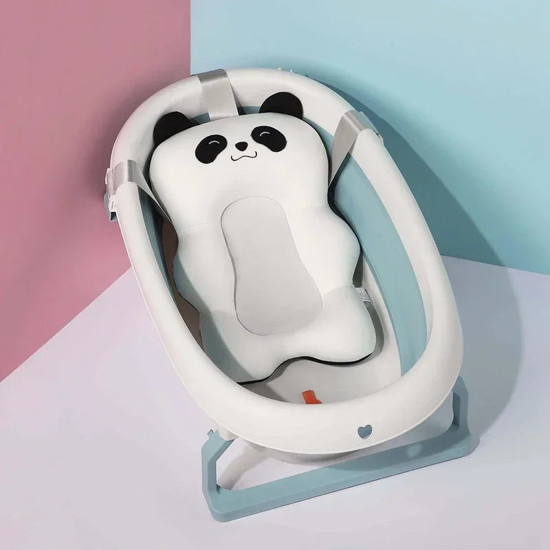 Cojín de ducha para bañera Ajustable, asiento de soporte para recién nacido, asiento de baño para bebé, almohadilla de agua flotante, almohadilla para bañera de bebé plegable portátil