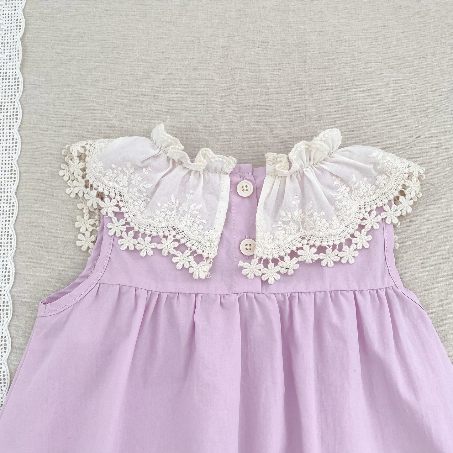 Vestido de encaje con cuello de pétalo para hermanas, peleles para bebés, ropa para niñas, vestido de princesa para fiesta con lazo, ropa dulce y bonita para niños