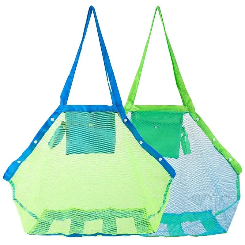 Bolsa de malla portátil con arena para niños, bolsas de almacenamiento de juguetes de baño para niños, bolsa de playa grande para toallas, bolsa de maquillaje cosmético para mujeres