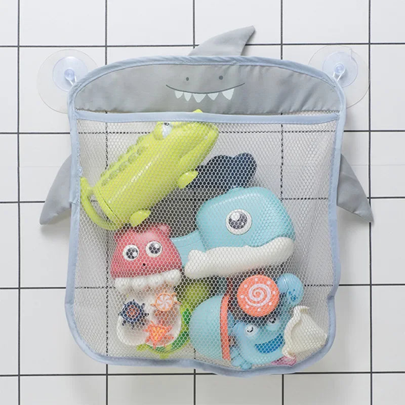 Juguete para Baby Shower, bolsa de almacenamiento de juguetes con forma de rana y pato, ventosa fuerte, bolsa de juego para Baby Shower, organizador de baño, juguete de agua
