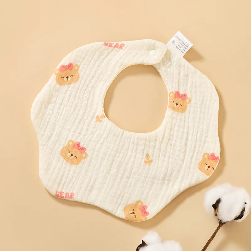 Babero de gasa de algodón para bebé, accesorios para bebés, delantal para bebé recién nacido, babero para alimentar, paños para eructar de muselina de 6 capas, toalla para Saliva para niños recién nacidos