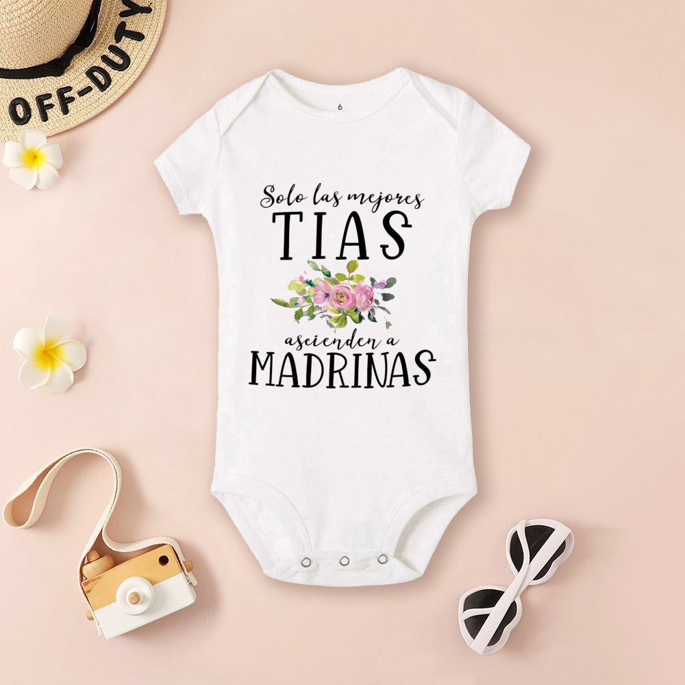 Be You Be My Godmother & Godfather-body con estampado para bebé, ropa de bautismo para Madrina Padrino, monos infantiles de verano