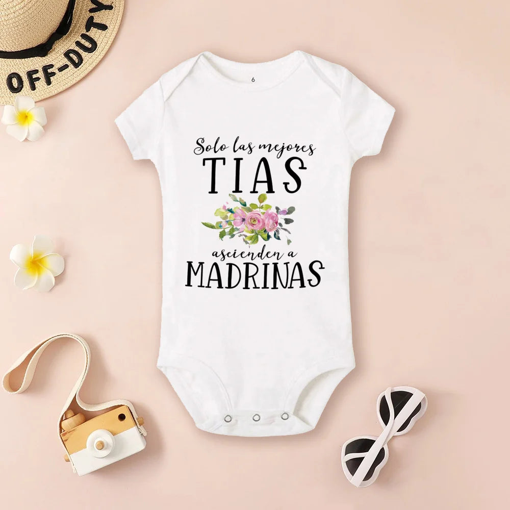 Be You Be My Godmother & Godfather-body con estampado para bebé, ropa de bautismo para Madrina Padrino, monos infantiles de verano